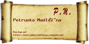 Petruska Madléna névjegykártya